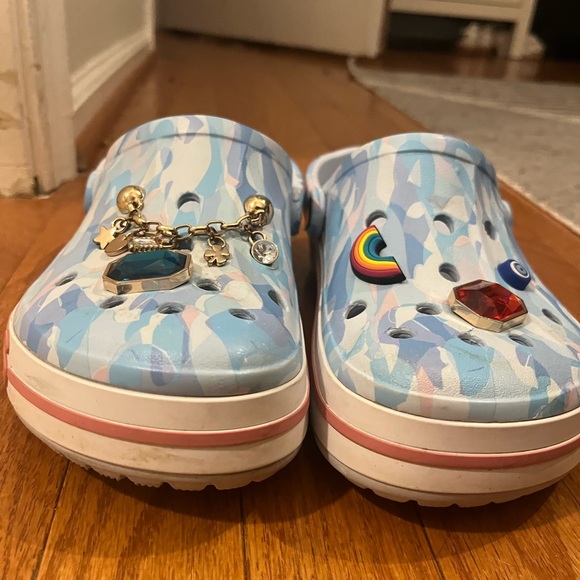 Crocs BAYABAND Blue Camo Round Toe Slip On Comfort - Mens Size 6 women size 8 - Picture 5 of 7